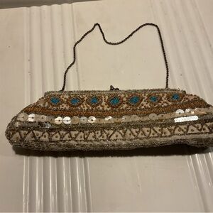 Embellished Beaded Clutch